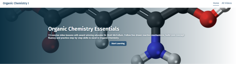 Organic Chemistry I (CHEM 2123) Lightboard video website