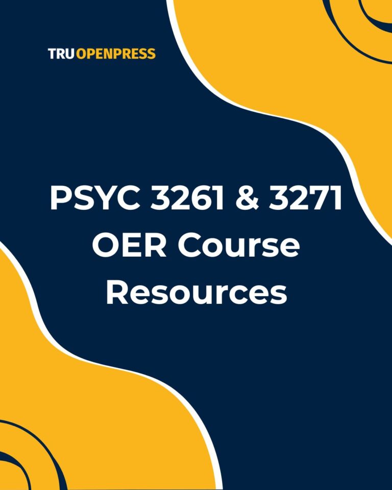 PSYC 3261 & 3271 OER Course Resources